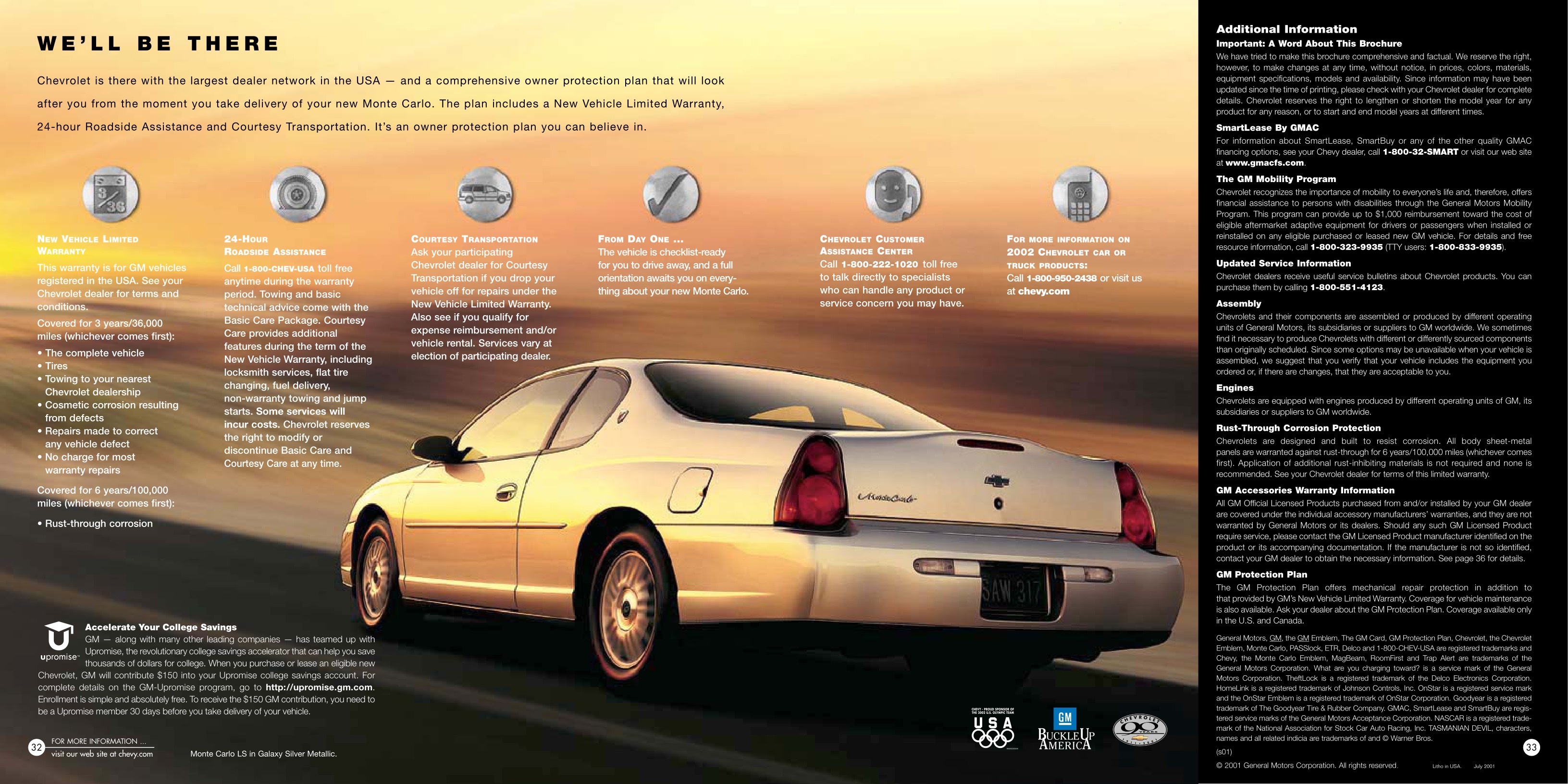 2002 Chevrolet Monte Carlo Brochure Page 12